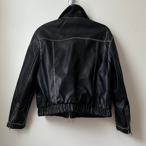 Diddi Moda Black Leather Jacket with Pink bows - Picture 4 of 4